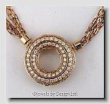 Diamond and Red Gold Clasp Diamond and Red Gold Clasp