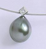 Pearl and Diamond Pendant Pearl and Diamond Pendant