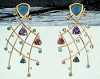 JBD308 Earrrings - Tourmaline in Gold